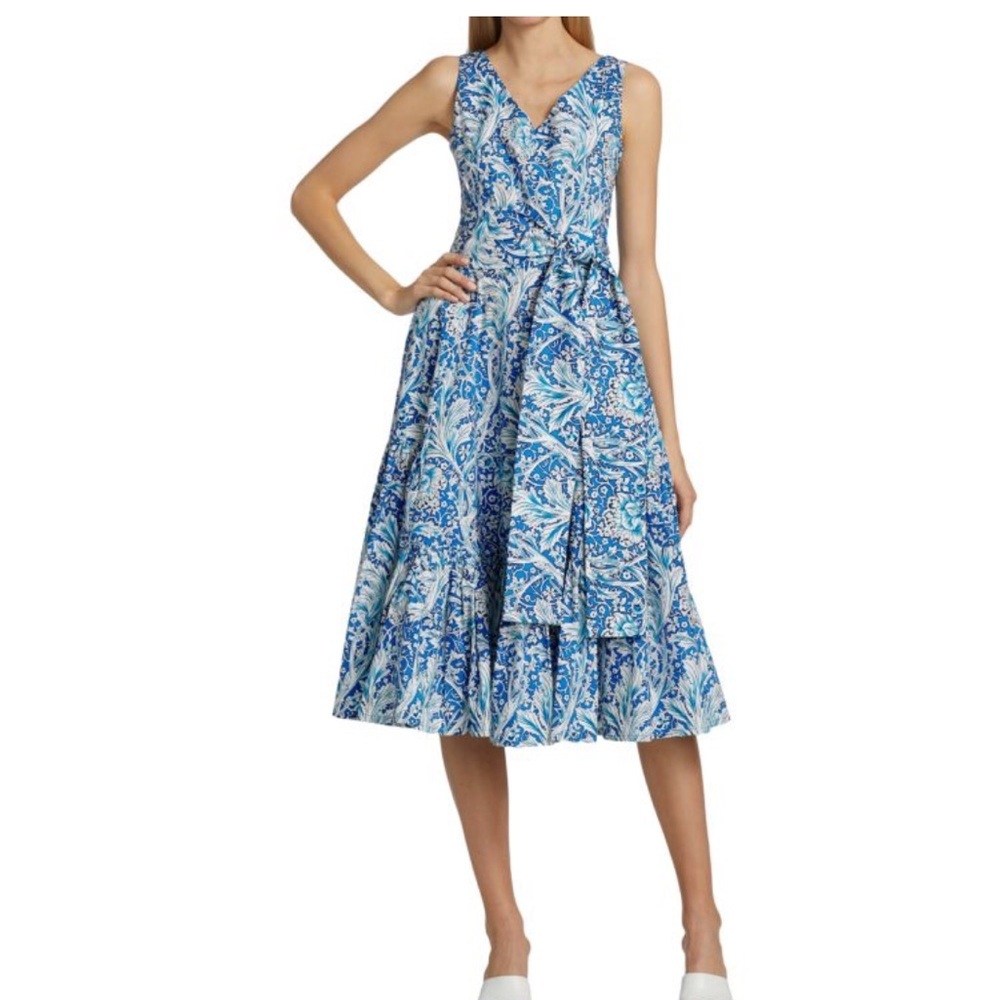 SAMANTHA SUNG Amanda Blue Floral Dress - Picture 2 of 10